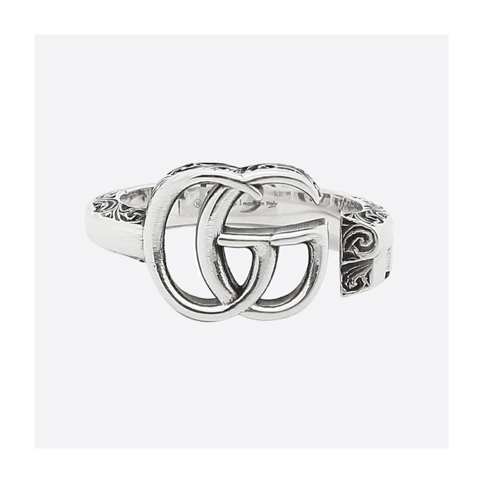 グッチ925スターリングシルバー GGマーモントシリーズ キーホルダー 627760 J8400 0701