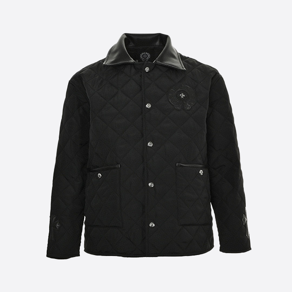 クロムハーツ レザーホースシューロゴ シルバーバックル コットンジャケット