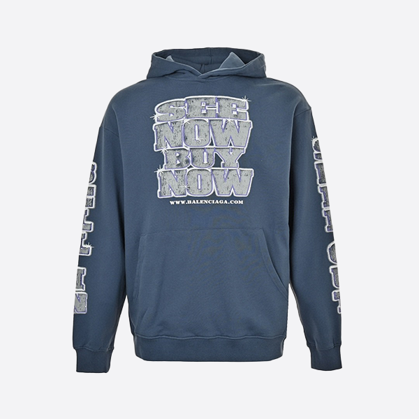バレンシアガ ダイヤモンド レター プリント フード付きスウェットシャツ