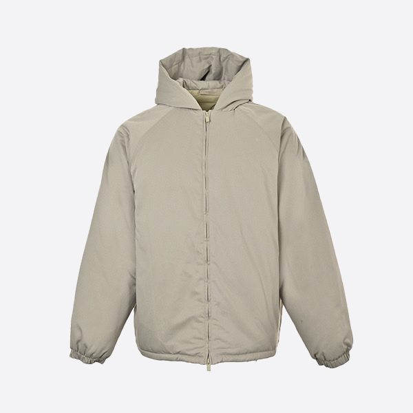 Fear of God フォグ エッセンシャル マルチライン 2 列シリコン レター フード付きコットン ジャケット