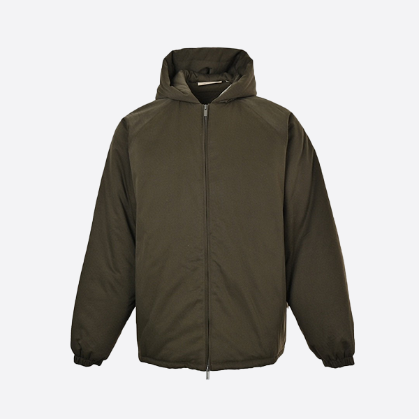 Fear of God フォグ エッセンシャル マルチライン 2 列シリコン レター フード付きコットン ジャケット