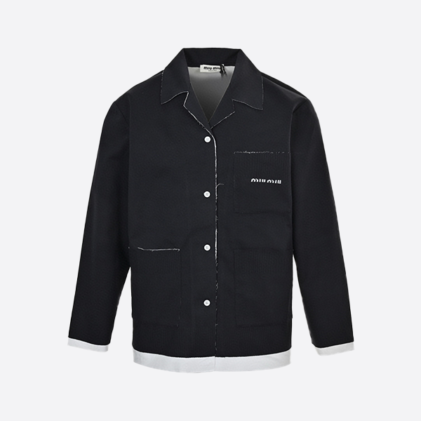 ミュウミュウ ラペルニットカーディガン