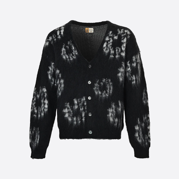 セントマイケル コットン ロゴ カーディガン セーター