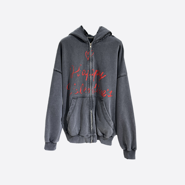 バレンシアガ ハートシェイプ フード付きスウェットシャツ