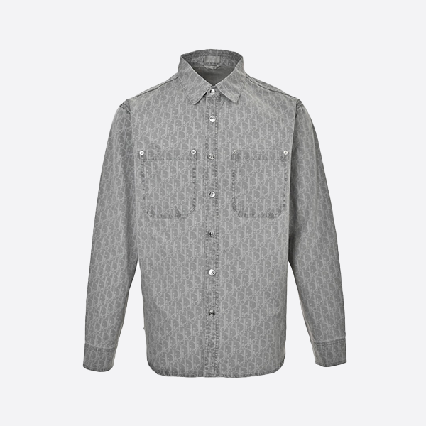 ディオール 24Fw オールオーバープリント モノグラム スーツ デニム シャツ