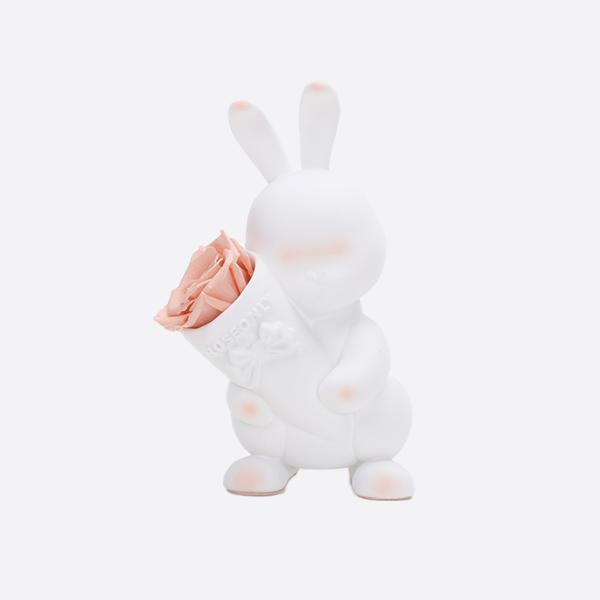 ローズオンリースイートハート ウサギ プリザーブドフラワー ドール