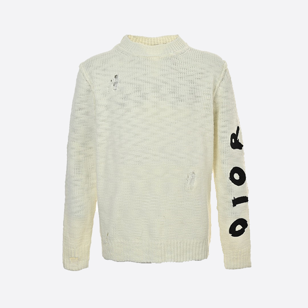 ディオール 24Fw 恐竜チェア刺繍クルーネックセーター