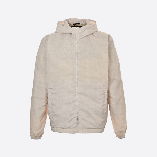 フェンディ アプリコット フルインドネシア ドラゴン ウィンドブレーカー フード付きジャケット