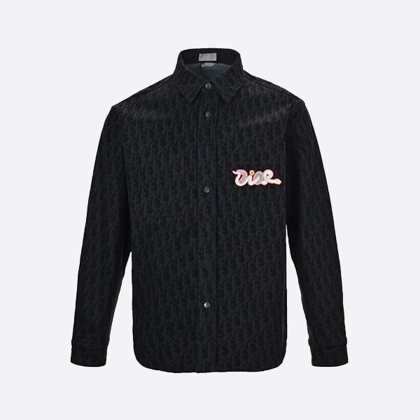 ディオール 25ss カウズ 共同ブランド スネークイヤー 限定版 モノグラム フルプリント デニム スーツ ジャケット