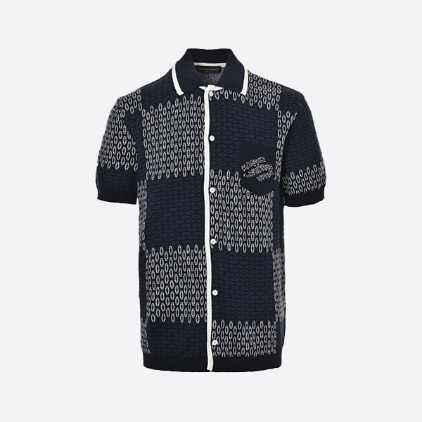 ルイ・ヴィトン 25ss チェッカーボード ニットカーディガン 半袖