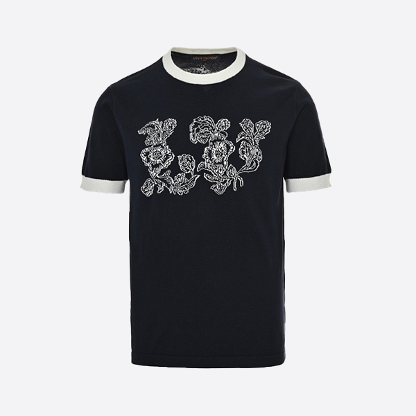 ルイ・ヴィトン 25ss フローラルジャカードロゴニット半袖