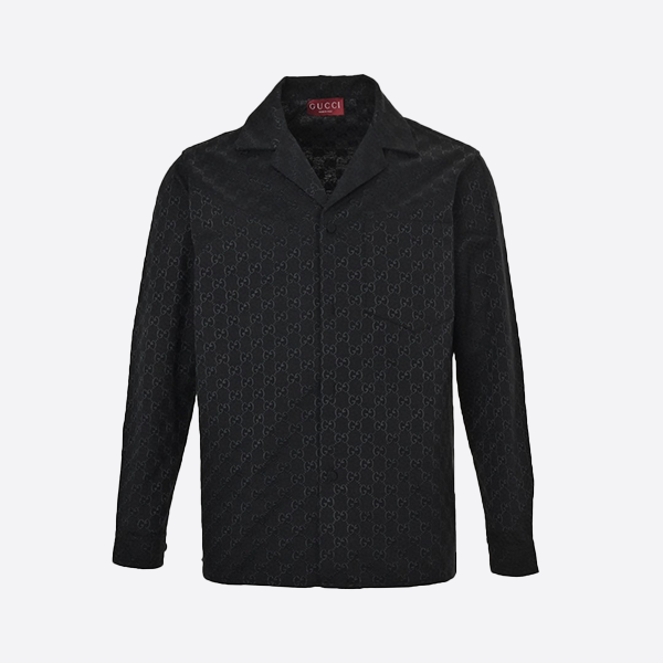 グッチ 25ss ジャカード ラペル カーディガン ジャケット ブラック