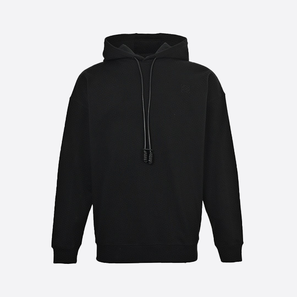 ロエベ 24Fw レザー ドローストリング パーカー