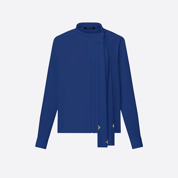 ルイ・ヴィトン リボンボウ スタンドカラーシャツ