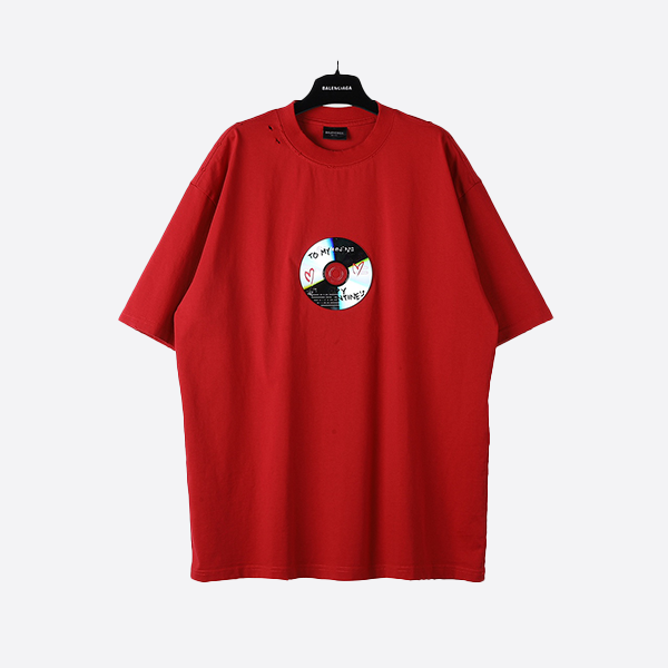 バレンシアガ CD 限定版 半袖 レッド