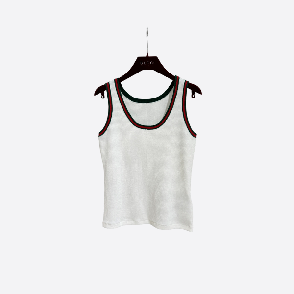 グッチ ホワイト ウール ベスト