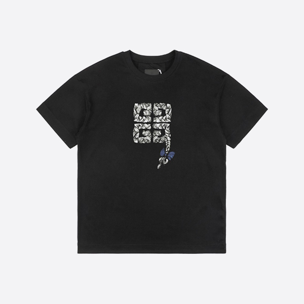 ジバンシィ ヘア ロゴ Tシャツ ブラック