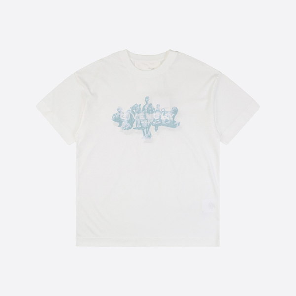 ジバンシィ ホワイト リバース ロゴ ヒューバート オブジェクト プリント T シャツ