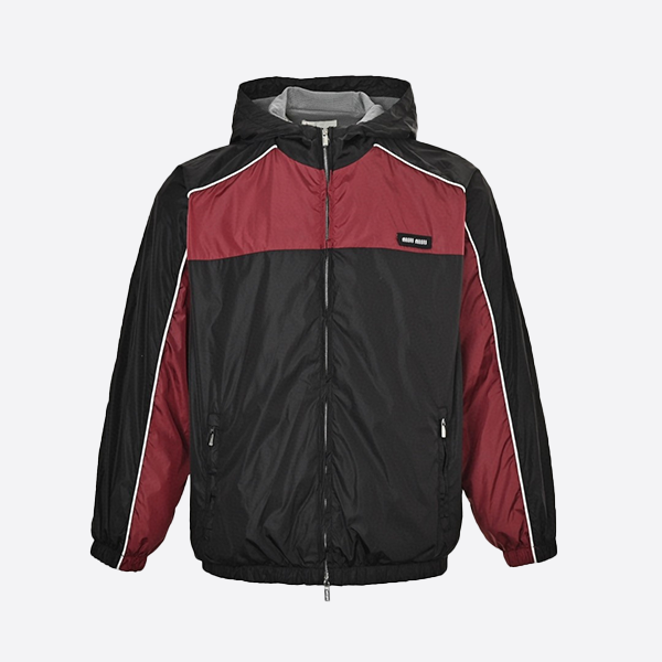 ミュウミュウ パッチワークレタリングト​​レンチコート