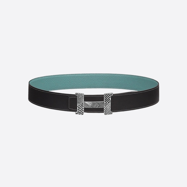 エルメス-H ベルト バックル & リバーシブル レザー ストラム ベルト H073967CAAW085
