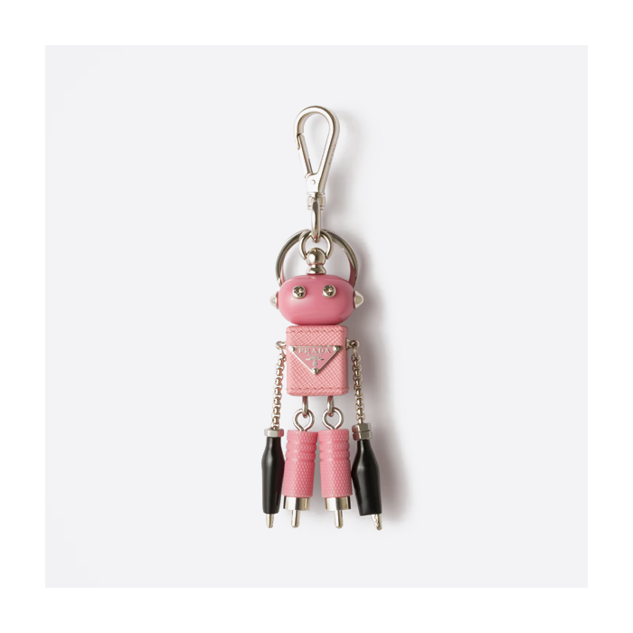 プラダ ロボット サフィアーノレザー バッグチャーム 1TR101_UYY_F0442