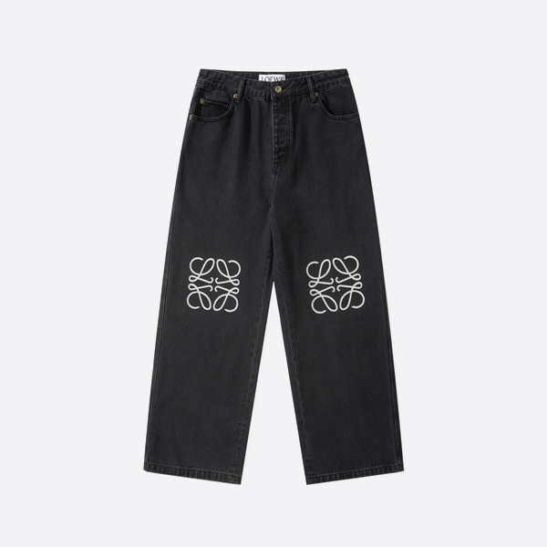 ロエベ 25SSニーフローラルデニムジーンズ