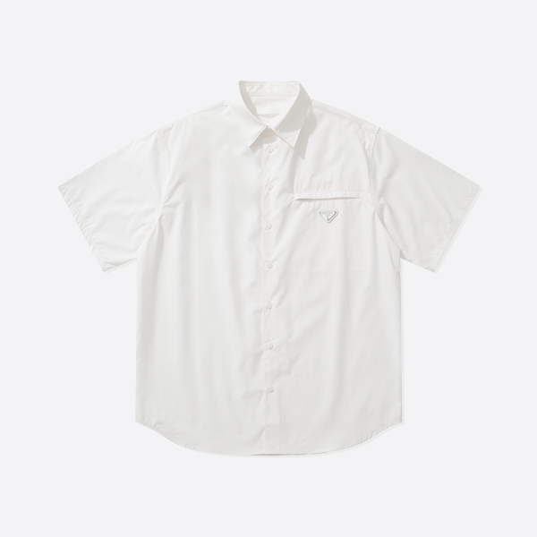 プラダ 25ssトライアングル ロゴ ジップポケット 半袖シャツ