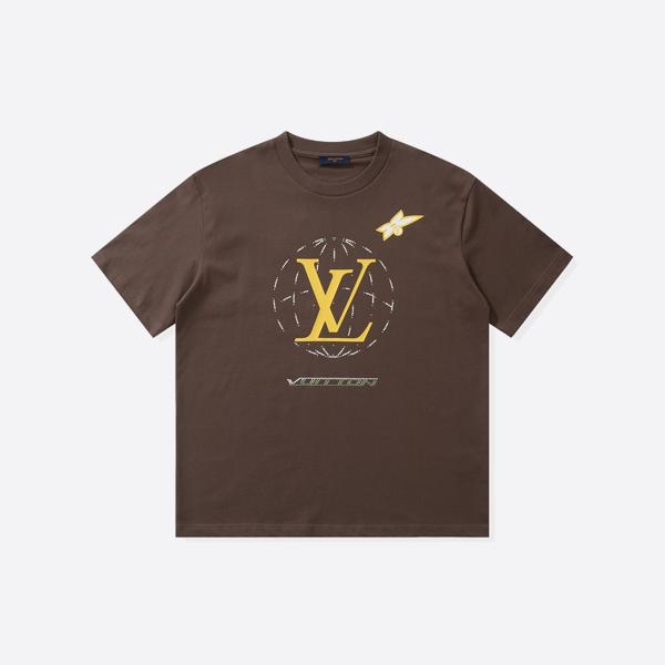 ルイ・ヴィトン25ss ライオンストーン装飾Tシャツ