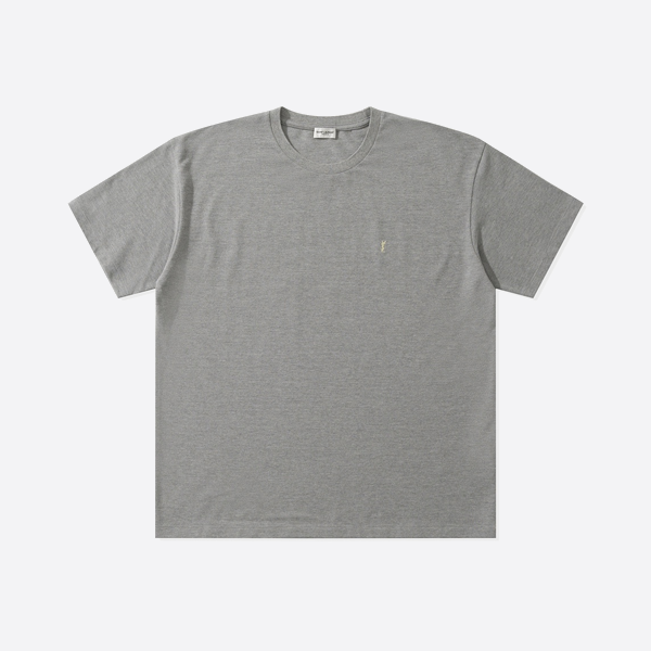 サンローランの25ssロゴ刺繍入りベーシックな半袖