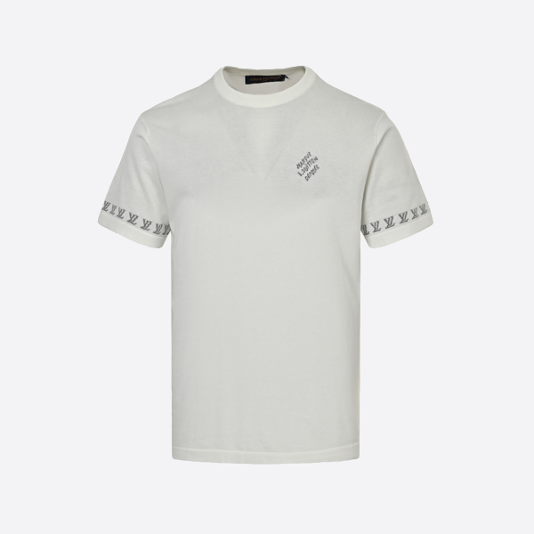 ルイ・ヴィトン 24ss ジャカード レタリング ロゴ 半袖 ホワイト