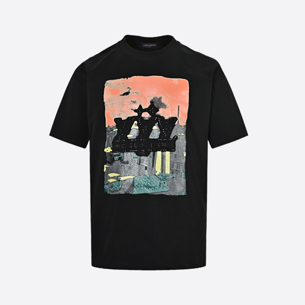 ルイヴィトン 25ss ルーフトップ サンセット ラインストーン 半袖