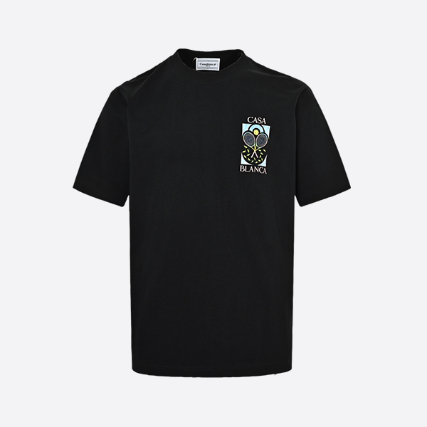 カサブランカ 25SS テニスラケット ペイント グラフィティ プリント 半袖