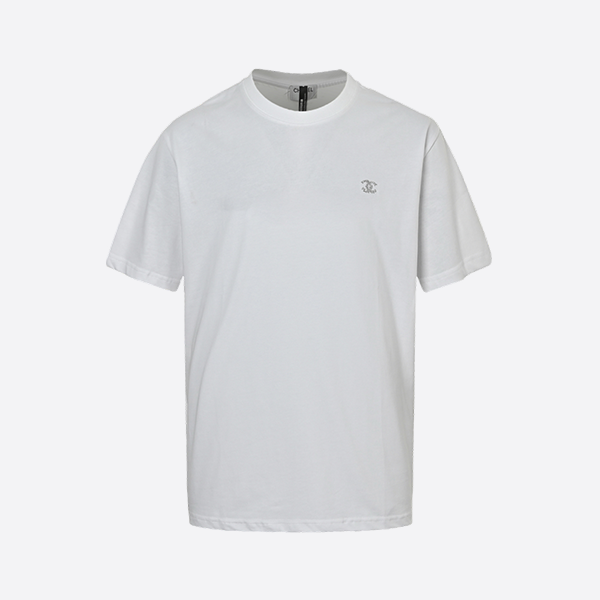 シャネル シルバー メタリック スレッド 刺繍 半袖