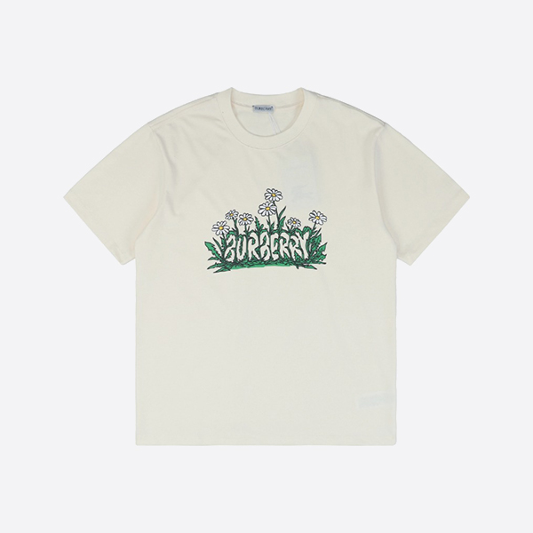 バーバリー デイジー ロゴ コットン Tシャツ ホワイト