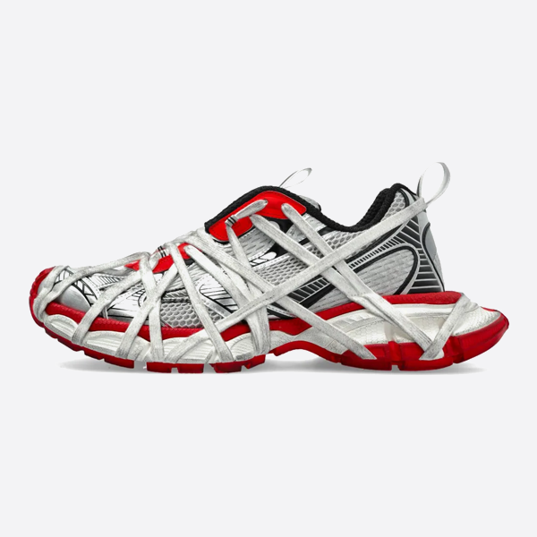 バレンシアガ 3XL レースアップ ホワイト、シルバー、ブルー カラーマッチング ダッドシューズ 778698W3XLL9114