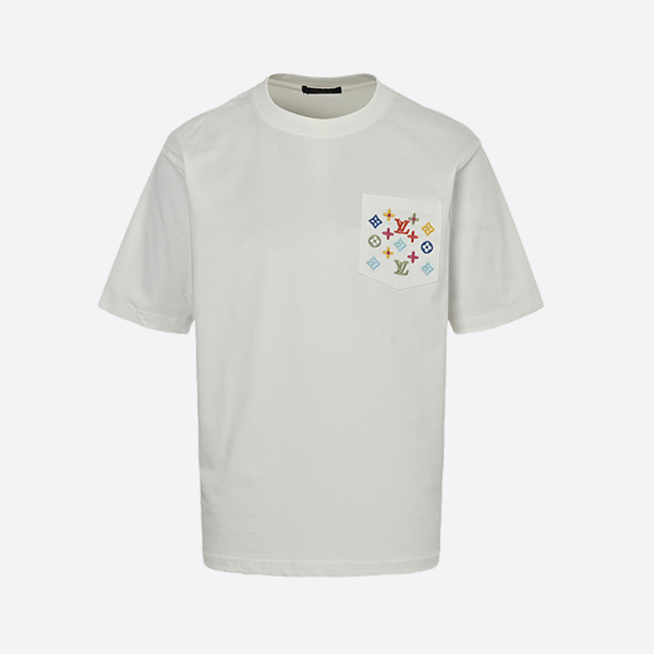 ルイ・ヴィトン 25SS ポケット カラフルモノグラム カラフル刺繍 半袖