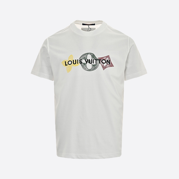 ルイ・ヴィトン 24SS 刺繍入りスリーフラワーレター 半袖