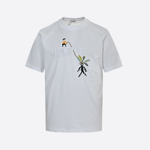 ロエベとスナ・フジタの共同エディションジンセン刺繍入り半袖