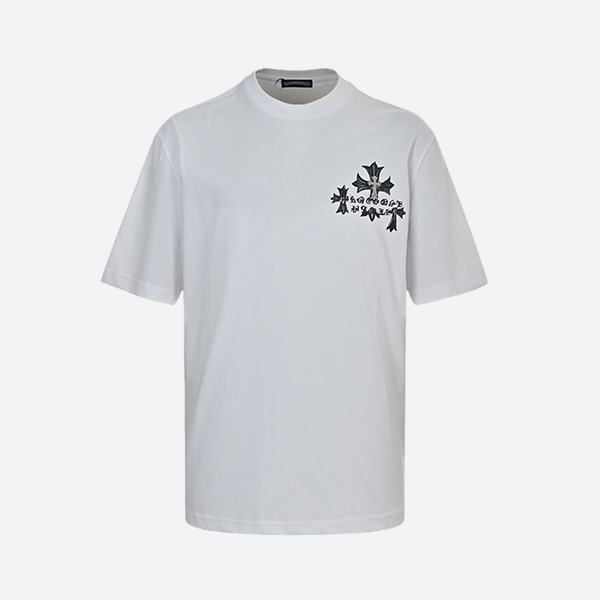 クロムハーツ 25ss サンスクリットクロス ハンドペイント ダメージプリント 半袖