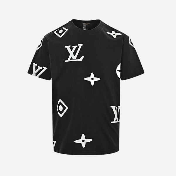 ルイ・ヴィトン 25SS ウォッシュ加工 フルプリント 半袖シャツ