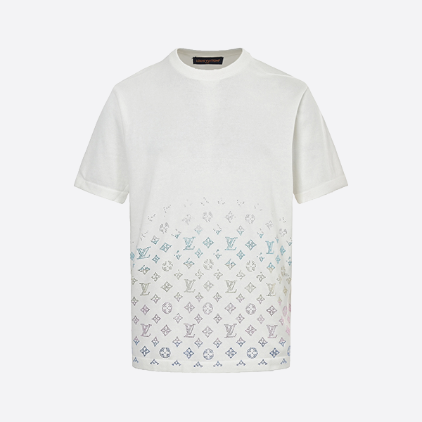 ルイ・ヴィトン 25SS グラデーションモノグラムカラーダイヤモンドニット半袖