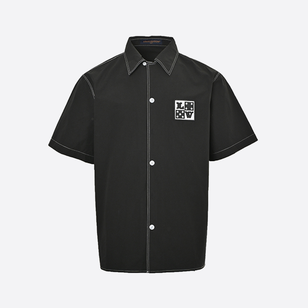 ルイ・ヴィトン 25SS ダイスレタリング刺繍半袖シャツ