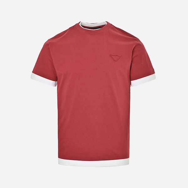 プラダ 25SS フェイクツーピース ステッチ 半袖