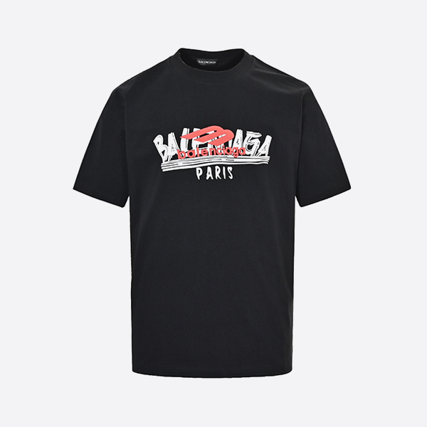 バレンシアガ 25ss グラフィティ マルチロゴ フォームプリント ショートスリーブ