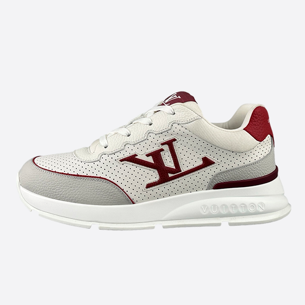 ルイヴィトンクラシックカウハイドレザーラウンドトーレースアップロートップスニーカー1AHSV3