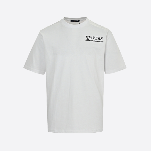 ルイ・ヴィトン 25SS スリーフラワースローガン刺繍入り半袖タオル