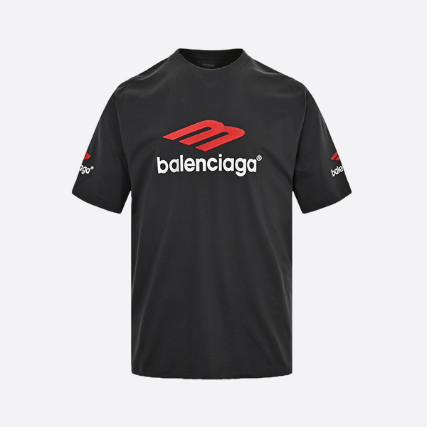 バレンシアガ 3M 刺繍文字 ウォッシュ加工 半袖