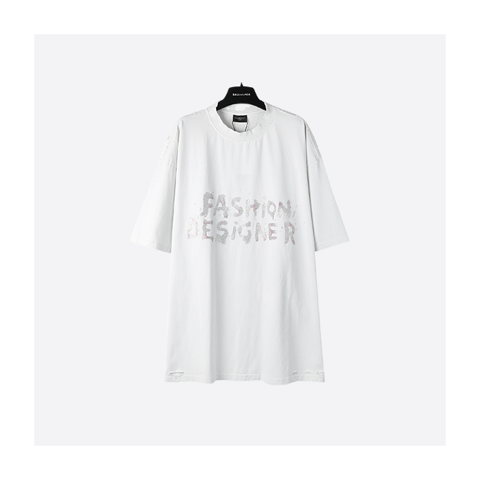 バレンシアガ SS25 パリ ゴールドグリッター ショートスリーブ