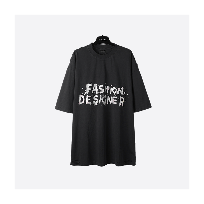 バレンシアガ SS25 パリ ゴールドグリッター ショートスリーブ