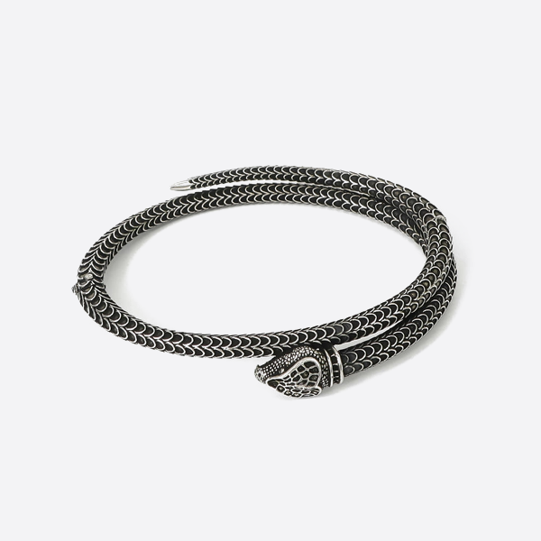 【正】シルバー925 グッチ ガーデンシリーズ  スネークブレスレット 577283 J8400 0811 19